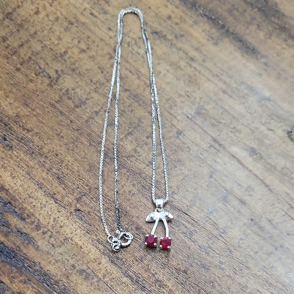 925 Silver Cherry Necklace